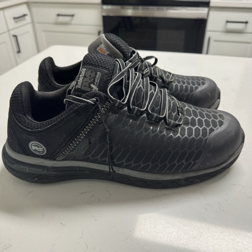 TIMBERLAND‎ PRO Black Alloy Toe Cap Removable Athletic Shoe Men's Size 11 W - Picture 4 of 9